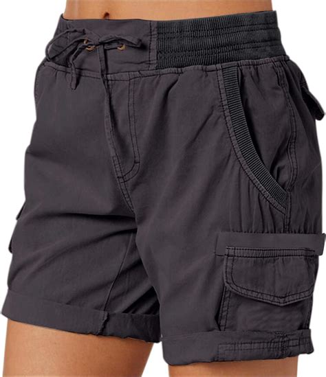 Shorts Damen Sommer Cargohose Kurze Bermuda Shorts High Waist Leichte