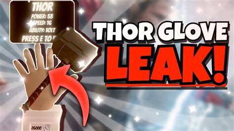 New Thor Glove LEAKED UNFINISHED Roblox Slap Battles Leaks YouTube