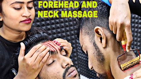 Forehead Tapping And Neck Massage With Wooden Tools Head And Body Massage