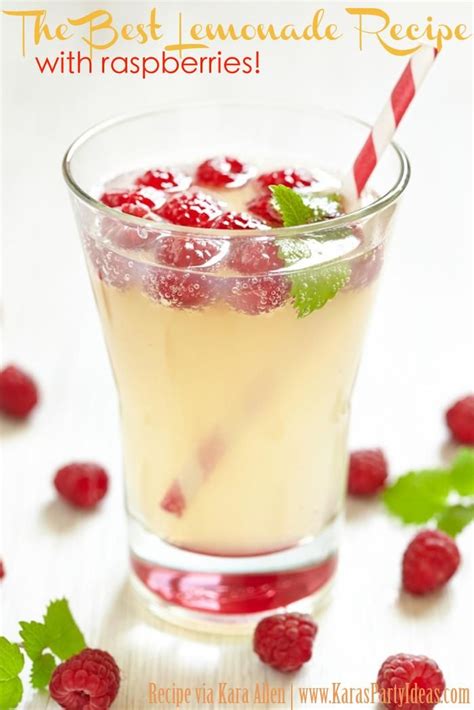 The Best Lemonade Recipe With Raspberries Karas Party Ideas The