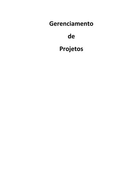 Pdf Gerenciamento De Projetos Conversandosobregestao Mg Gov Br