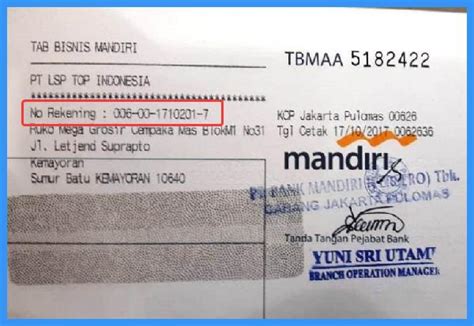 Cara Mengecek Nomor Rekening Mandiri Dan Jumlah Digit Nya