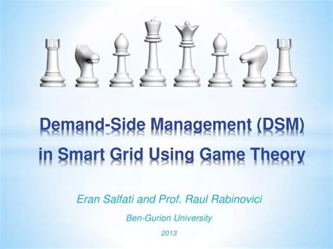 Ppt Demand Side Management Dsm In Smart Grid Using Game Theory