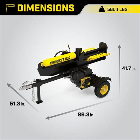 37-Ton Log Splitter - Champion Power Equipment