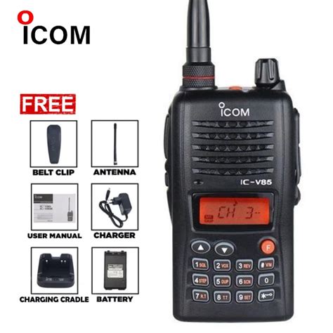 Icom V85 Portable Walkie Talkie Long Range 7 Watts Fm Two Way Radio