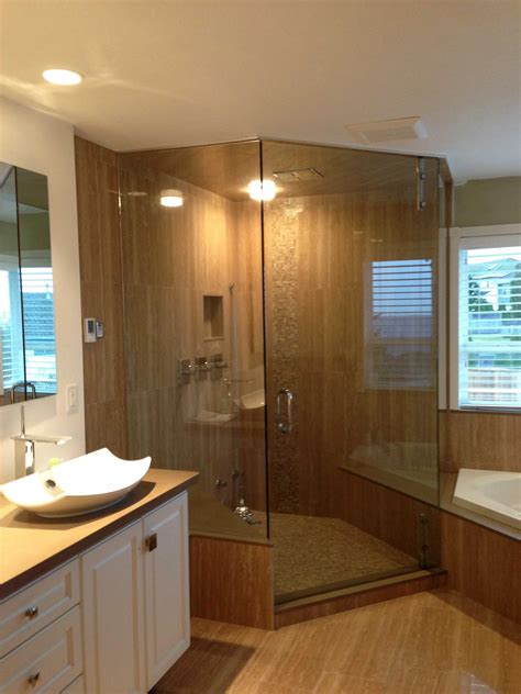 Frameless Shower Glass Doors Custom Frameless Shower Installation