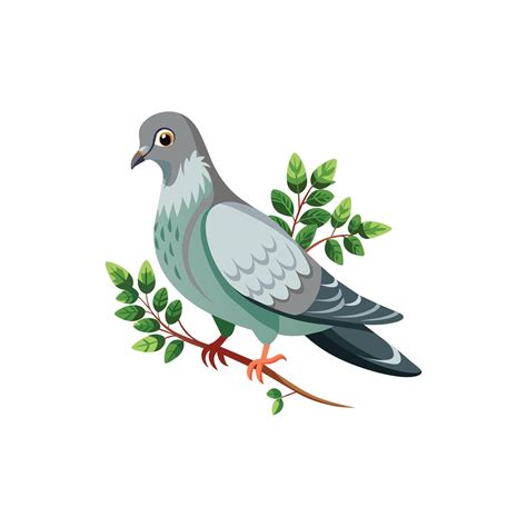 Realistic Pigeon Bird Concept Illustration Vector Art At Vecteezy