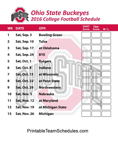 Osu Basketball Schedule Printable