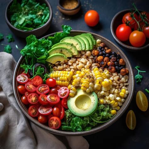 Premium Photo Colorful Vegan Buddha Bowl