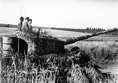 Camouflaged Tiger Of The Schwere Ss Panzer Abteilung Near River