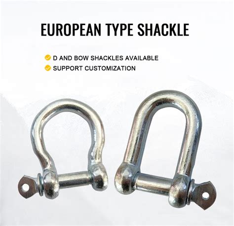 Galvanized Large Dee European Shackle Uu Lifting