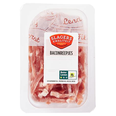 Slagers Kwaliteit Baconreepjes Per Bakje G