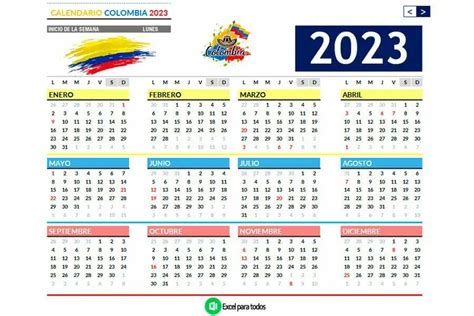 Calendario Con Festivos De Colombia Image To U