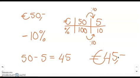 Korting Berekenen Youtube