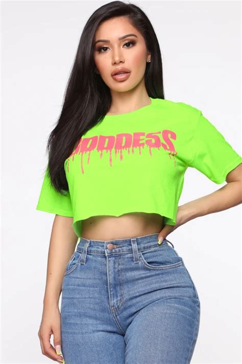 Reigning Goddess Crop Top Neon Green Crop Tops Fashion Nova