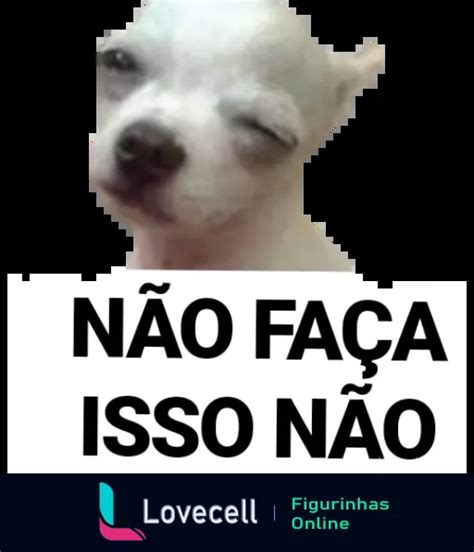 Figurinha Não faça isso não cachorro desconfiado para WhatsApp