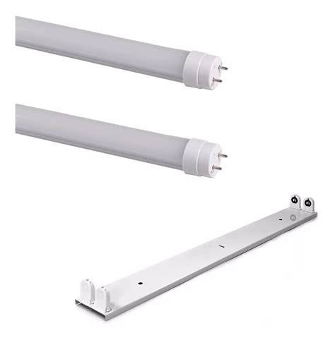 Liston para Tubo Led Chapa 2x18w 120cm Lámparas Mebuscar Argentina