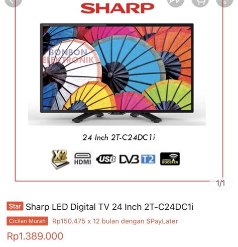 Tv Sharp Led Inch New Elektronik Tv Perlengkapan Hiburan Di