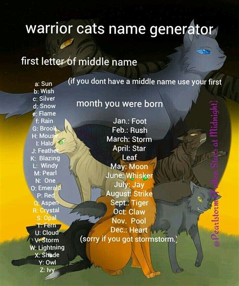 My Warriors Name Generator By Me Only Repost If You Give Credit To Me Pearlstorm Fallen