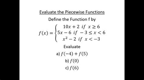 Evaluate Piecewise Functions Calculator