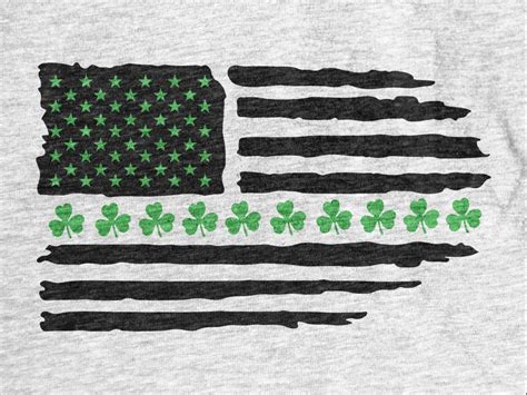 St Patricks Day Usa Flag Svg St Patricks Day Svg Shamrock Etsy