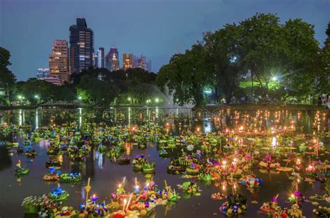 Bangkok Thailand November 25 Loy Krathong Festival Editorial Stock