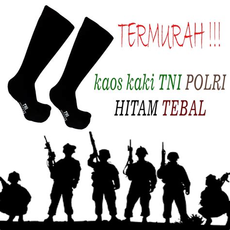 Jual Kaos Kaki Pdl Kaos Kaki Tni Hitam Kaos Kaki Hitam Tebal Panjang