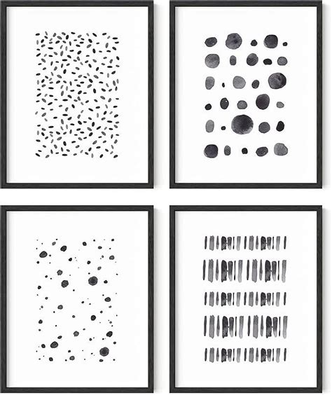 Haus And Hues Black White Abstract Wall Art Set Of Abstract Wall