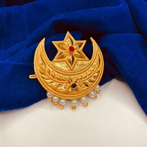 Individually Hand Crafted 24K Gold Hair Clip In Traditional Nepali