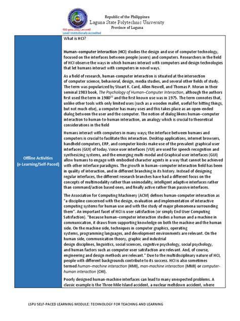 Module 1 Week 1 Iand 2 Hci Pdf Human Computer Interaction Usability