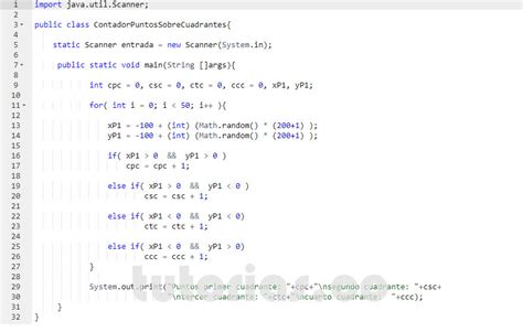 Ciclo For Java Contador De Puntos Sobre Cuadrantes Tutorias Co