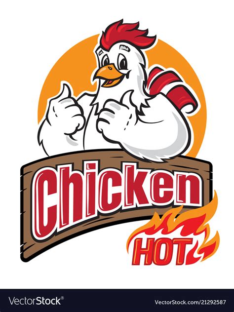 Funny chicken logo Royalty Free Vector Image - VectorStock