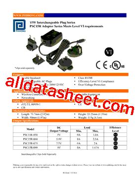 Psc R Datasheet Pdf Phihong Usa Inc