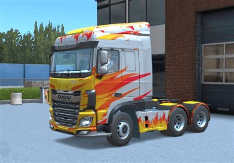 Daf XF Skin Fire Truckers Of Europe 3 Skins