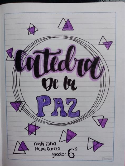 Marcado de cuaderno de cátedra de la paz Catedra de la paz Portada