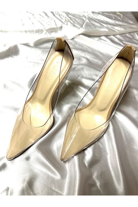 TrendyAnka Kadın Nude 8 cm Şeffaf Topuklu Stiletto Fiyatı Yorumları