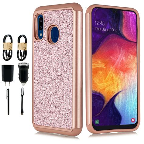 Value Pack For Samsung Galaxy A10E Case Hybrid Phone Case Glitter