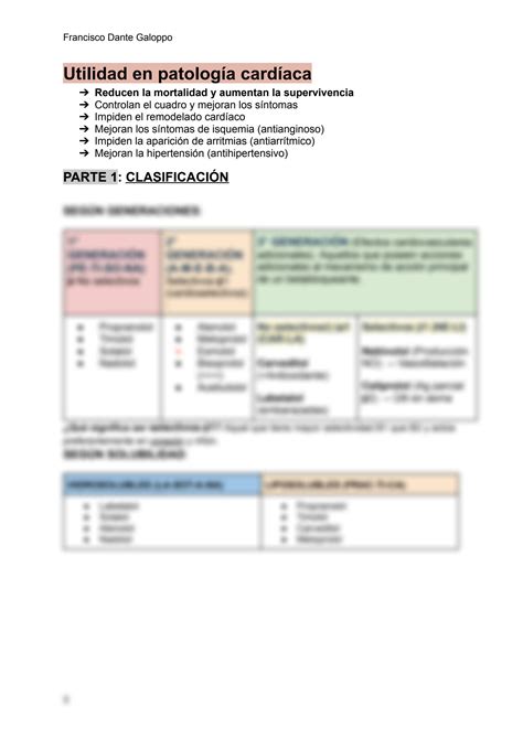 Solution Resumen De La Farmacolog A De Los Betabloqueantes Orientado A