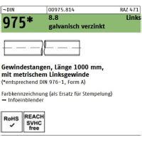 DIN 975 Gewindestange Stahl 8 8 Verzinkt Linksgewinde M27x1 40 76