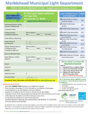 Fillable Online MMLD 2021 HELPS ENERGY STAR Appliance Rebate Form Fax