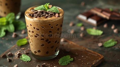 Gourmet Beverage Art A Delicious Mint Chocolate Chip Frappe Topped