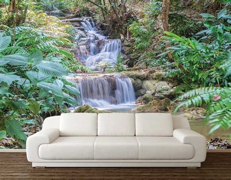 Peel And Stick Wall Mural Waterfall Wall Decal Vinyl Peel Etsy