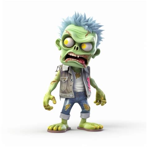 Premium Ai Image Cute Zombies Cartoon D Characters