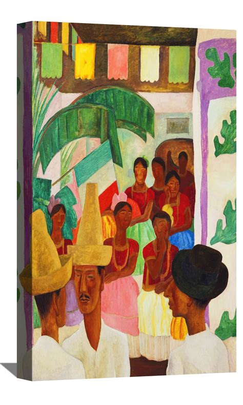 Diego Rivera Painting The Rivals Art Print Impressionism Canvas Art