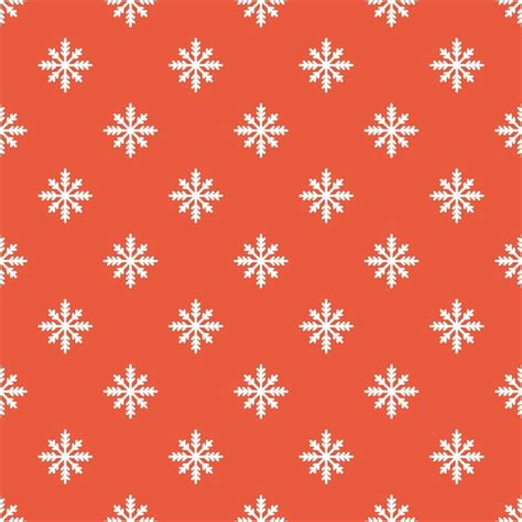 Premium Vector Red Seamless Pattern With Snowflakes