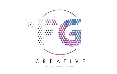 FG F G Pink Magenta Dotted Bubble Letter Logo Design Vector 5085791 ...