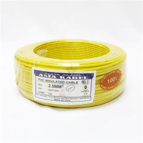 Asia Kabel Pure Copper 2 5mm PVC Insulated Non Sheathed Wire 100M