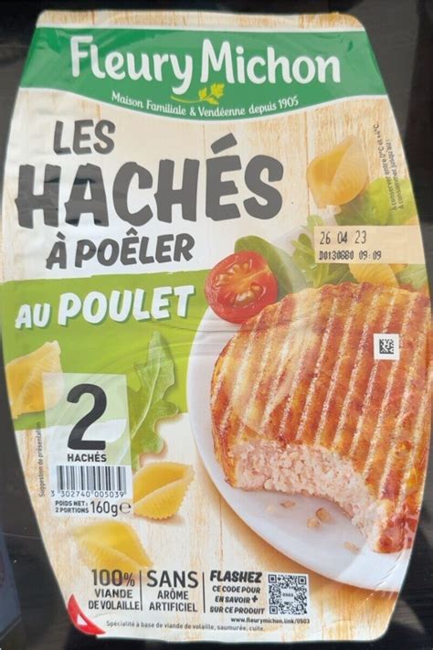 Les hachés à poêler au poulet Fleury Michon 160 g