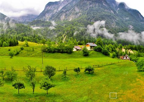 Bovec Slovenia Mountains Grass Nature Landscapes Fields Grass