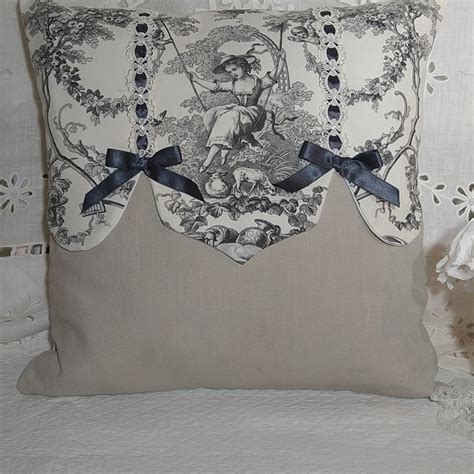 Coussins Romantique En Toile De Jouy Etsy France